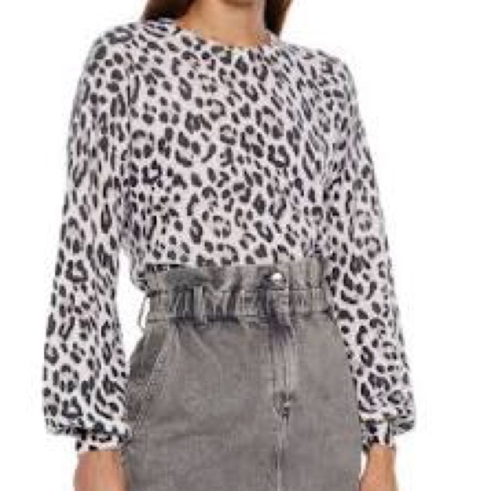 Alice + Olivia Ansley Leopard Cashmere sweater size XS